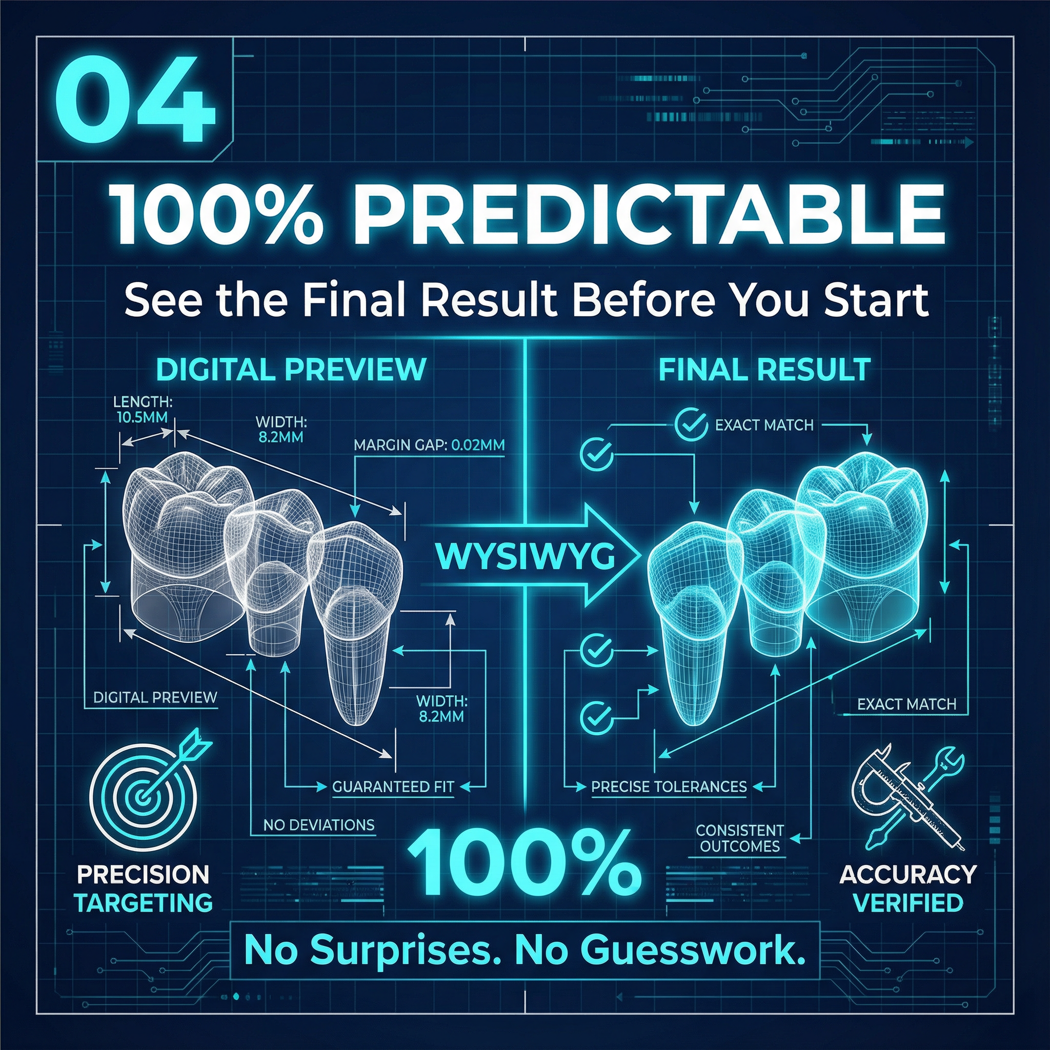 Predictable outcomes using digital preview workflows in exocad