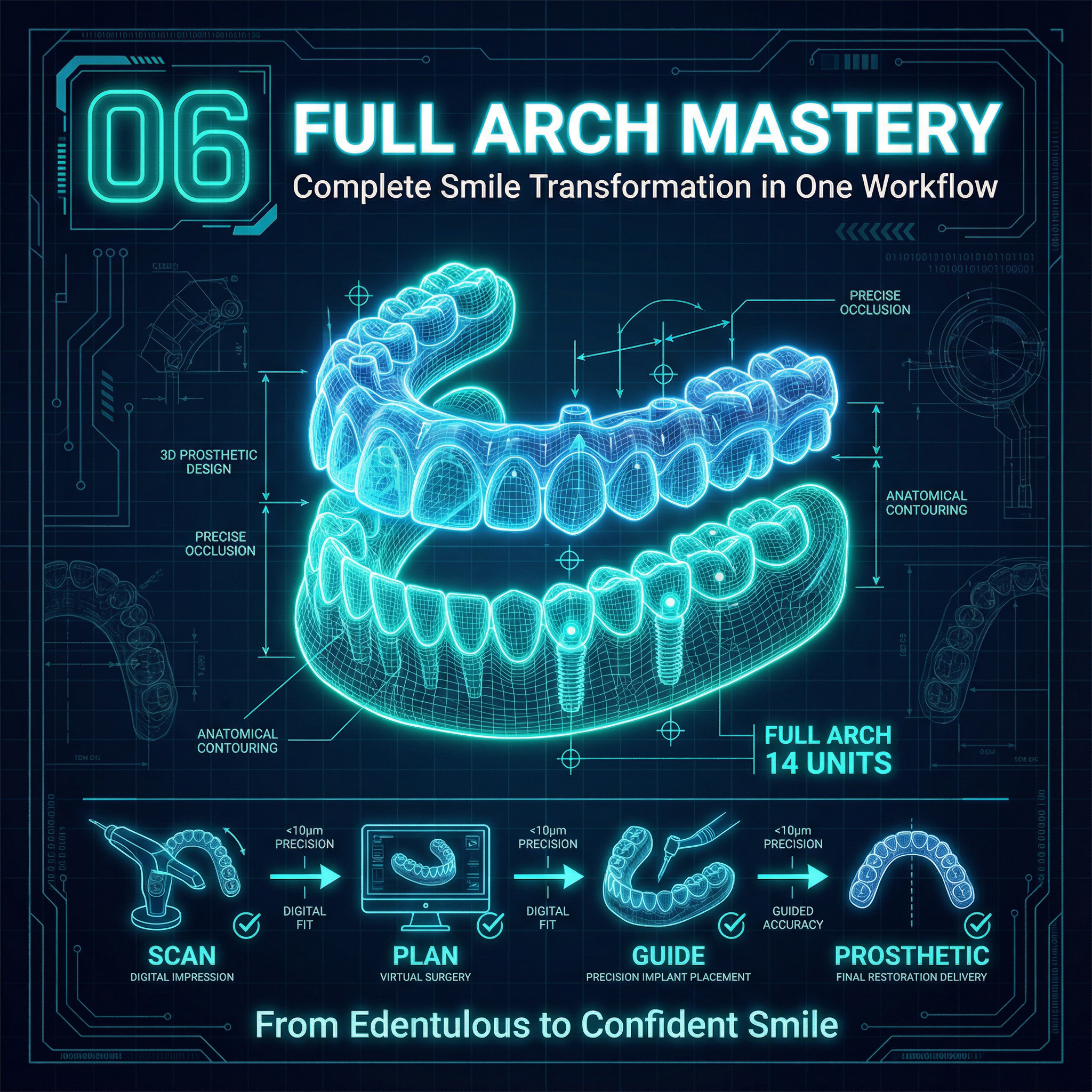 Full arch digital dentistry workflow with exocad software