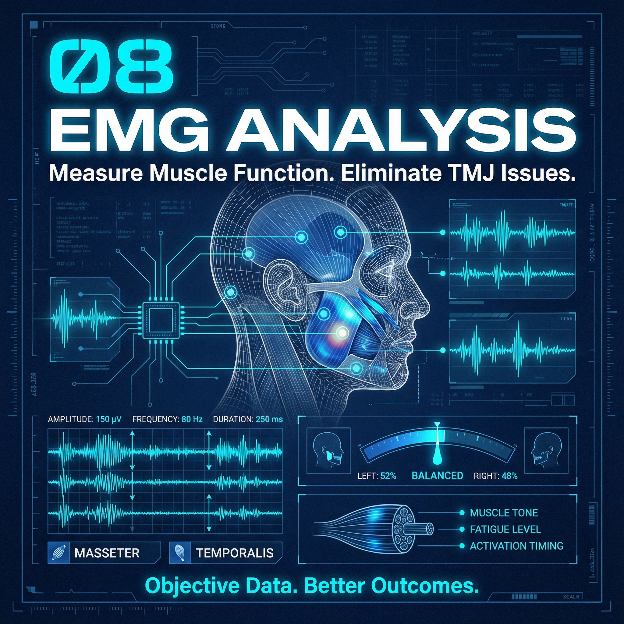 EMG muscle analysis technology used in advanced digital dentistry training