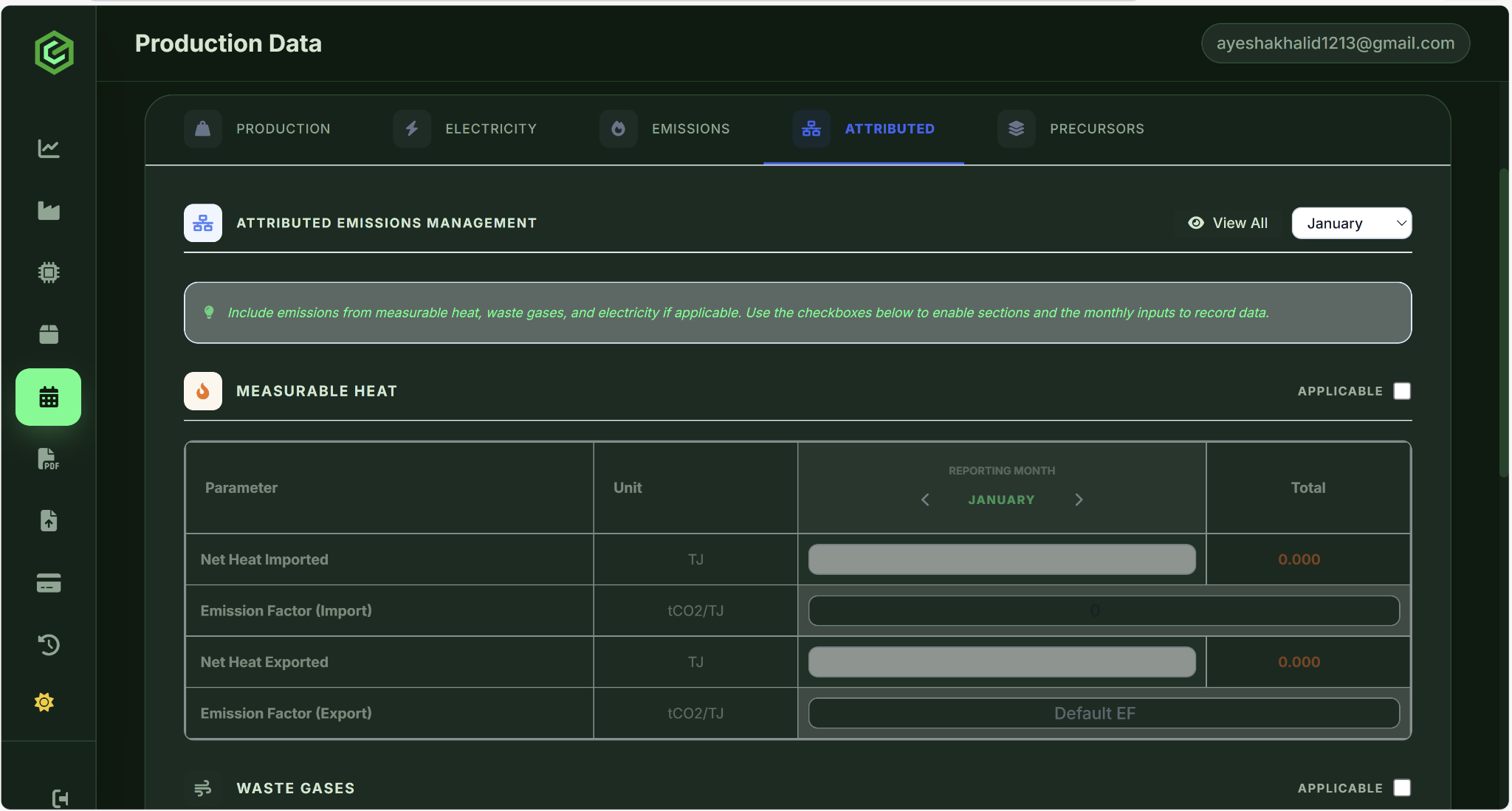 Attributed Emissions Heat